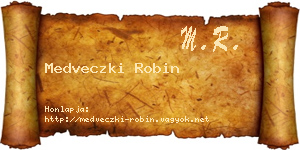 Medveczki Robin névjegykártya
